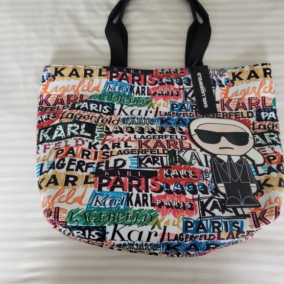 Karl Lagerfeld Paris Amour Large Nylon Tote Bag - Picture 11 of 16